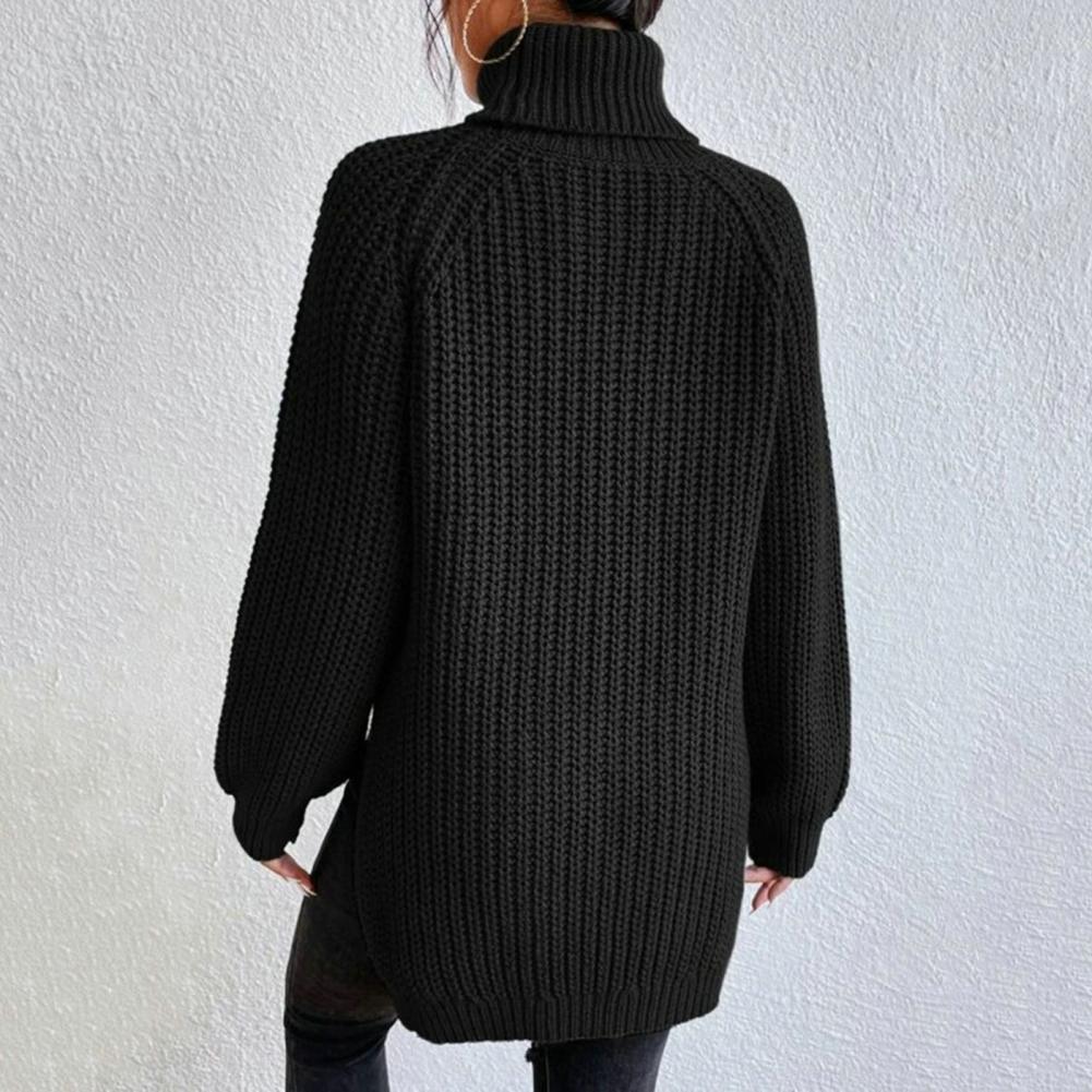 Maglione dolcevita lavorato a maglia alla moda da donna