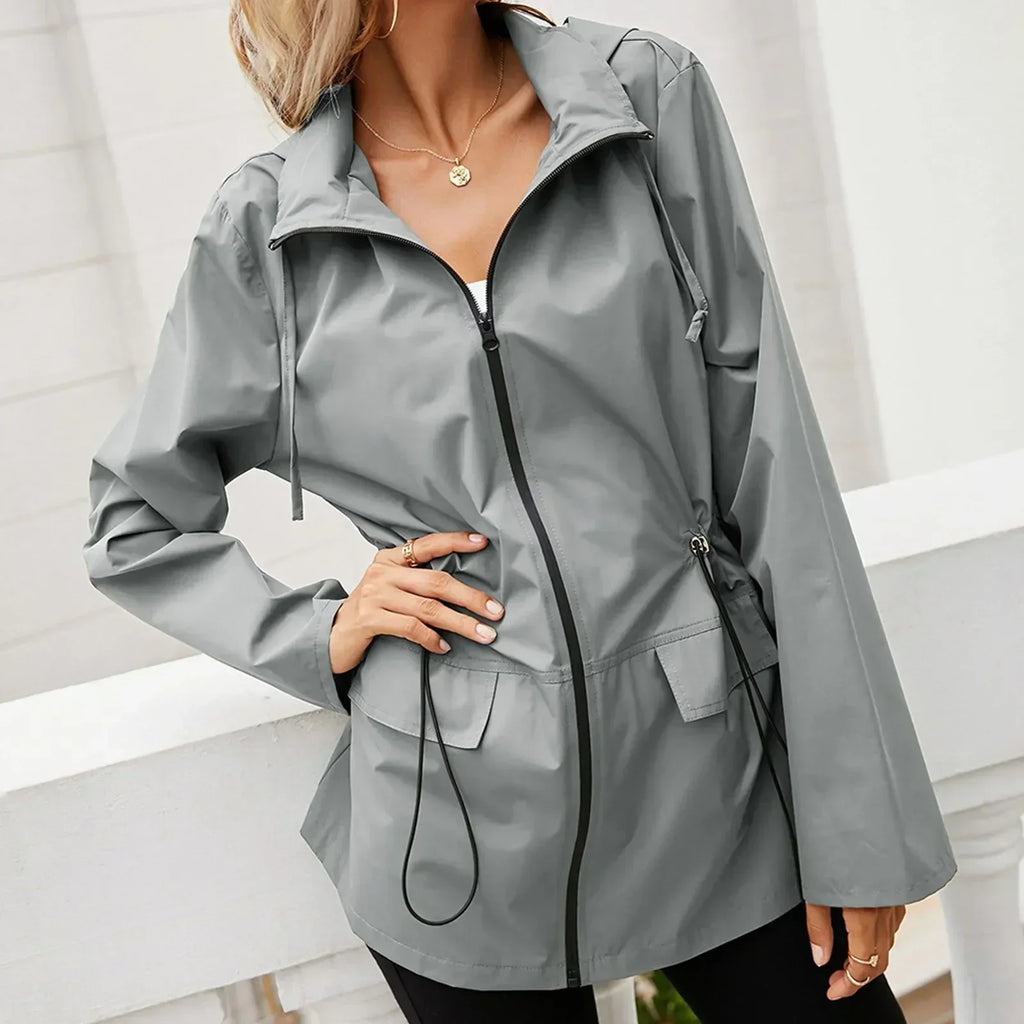 Giacca leggera da donna con zip - giacca casual outdoor elegante