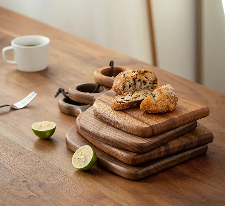 Tagliere in legno di noce da 2 pezzi - Elegante e resistente per la cucina