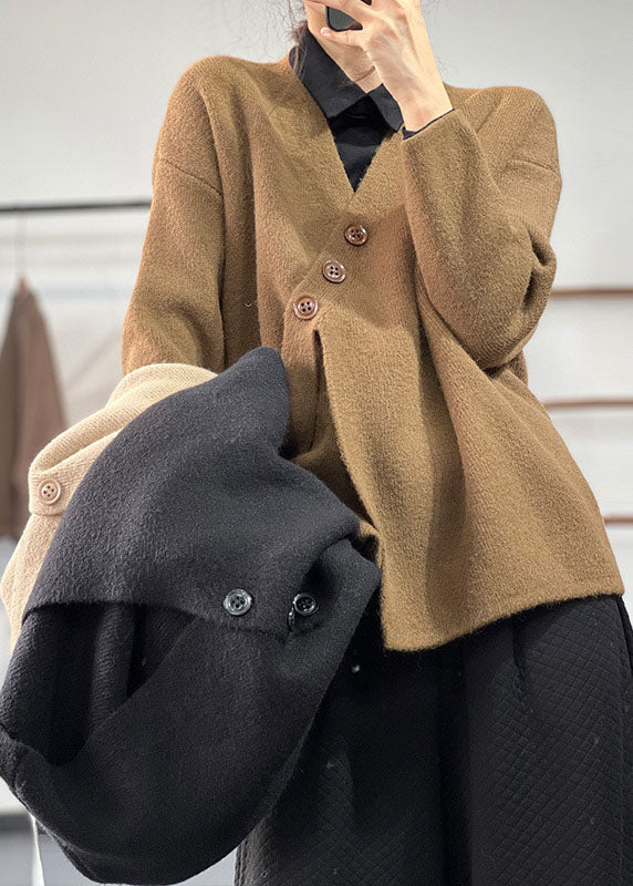 Elegante maglione asimmetrico lavorato a maglia donna - Maglieria invernale spessa comoda