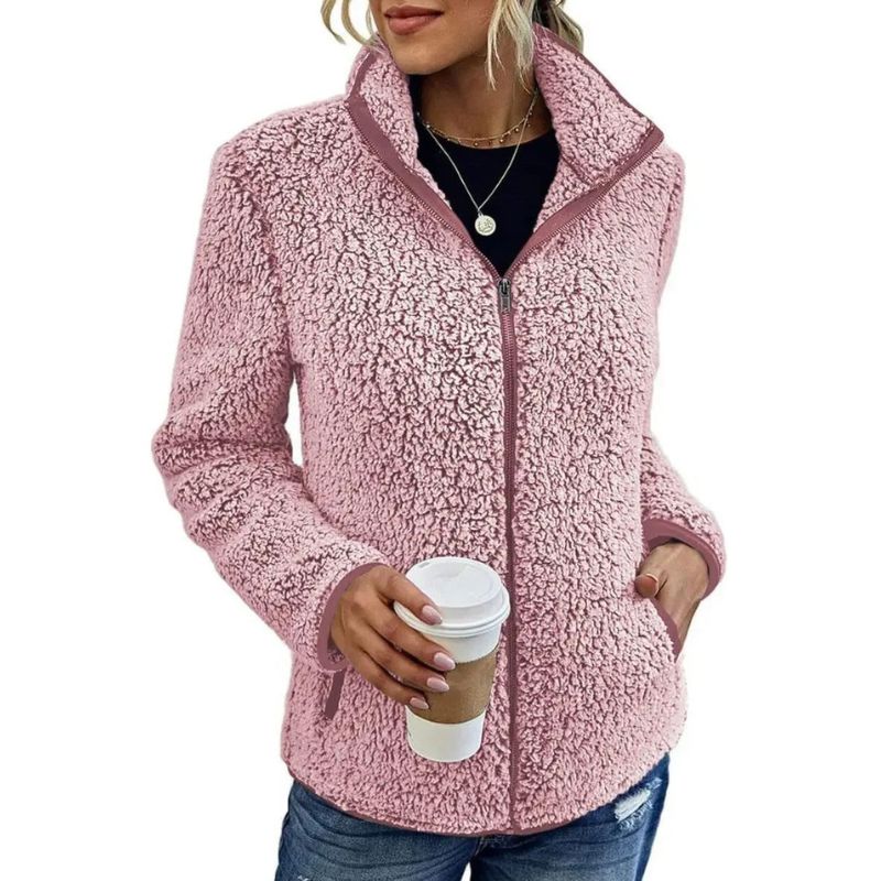 Giacca in pile di lusso da donna - calda ed elegante