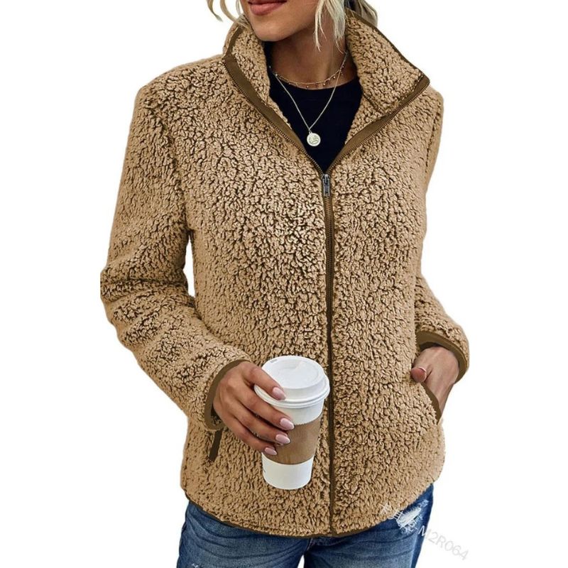 Giacca in pile di lusso da donna - calda ed elegante