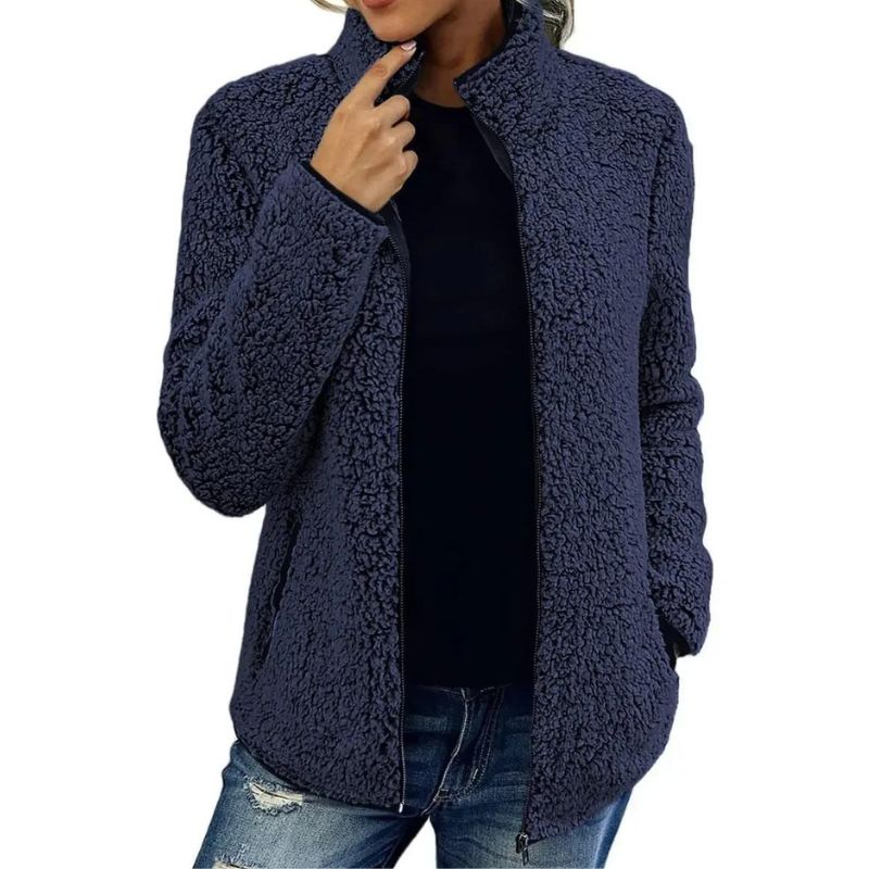 Giacca in pile di lusso da donna - calda ed elegante