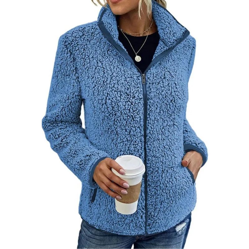 Giacca in pile di lusso da donna - calda ed elegante