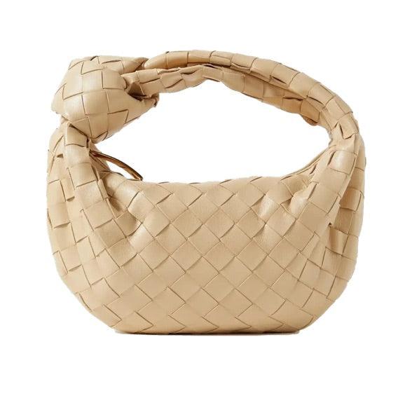 Mini borsa intrecciata da donna - Stile trendy con manico annodato