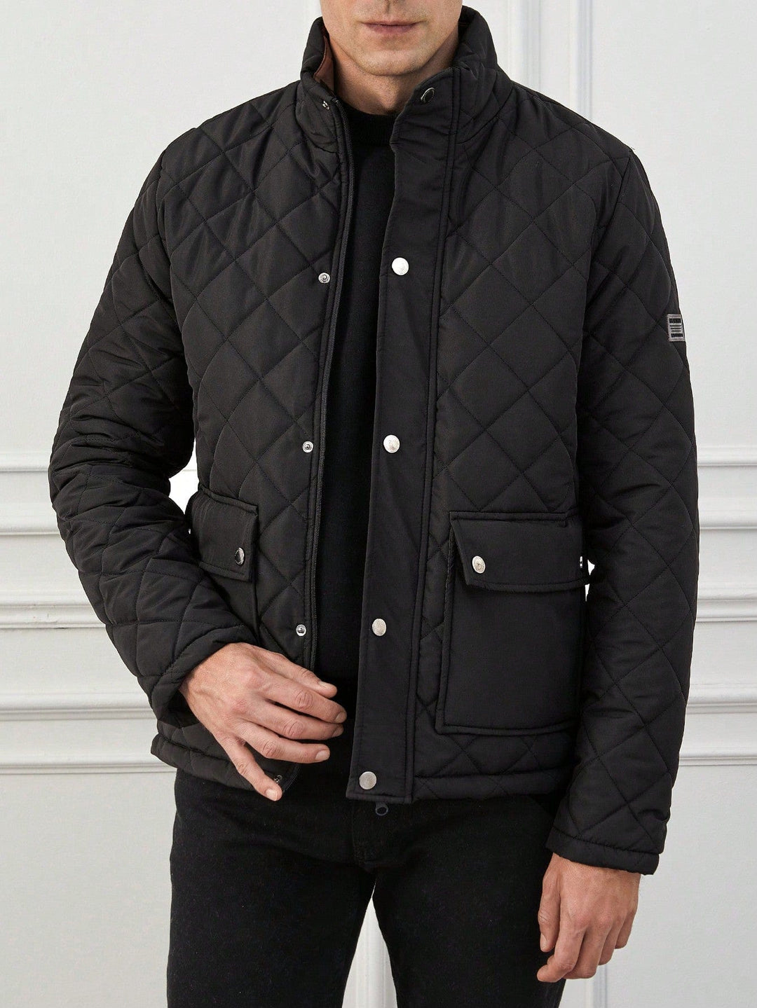 Giacca Piumino Trapuntata Geometrica da Uomo – Vestibilità Regolare e Confortevole