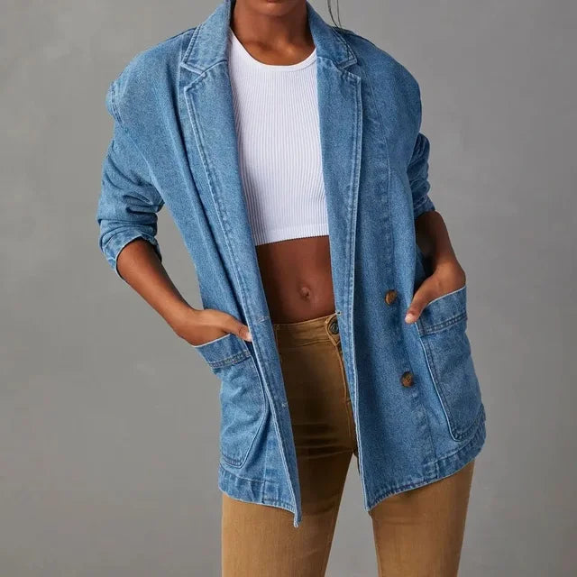 Blazer in denim da donna