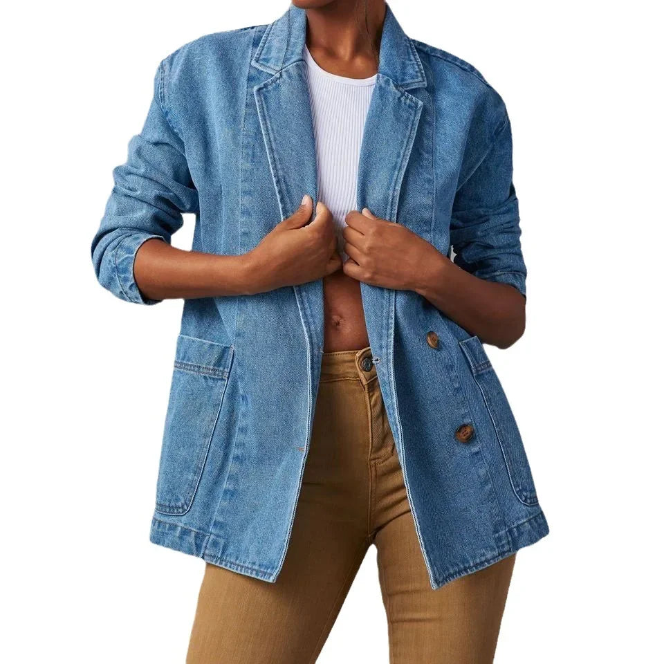 Blazer in denim da donna