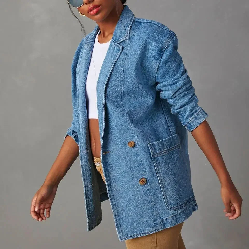 Blazer in denim da donna