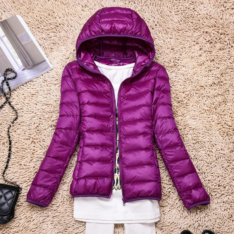 Piumino ultraleggero da donna - cappotto leggero elegante e confortevole