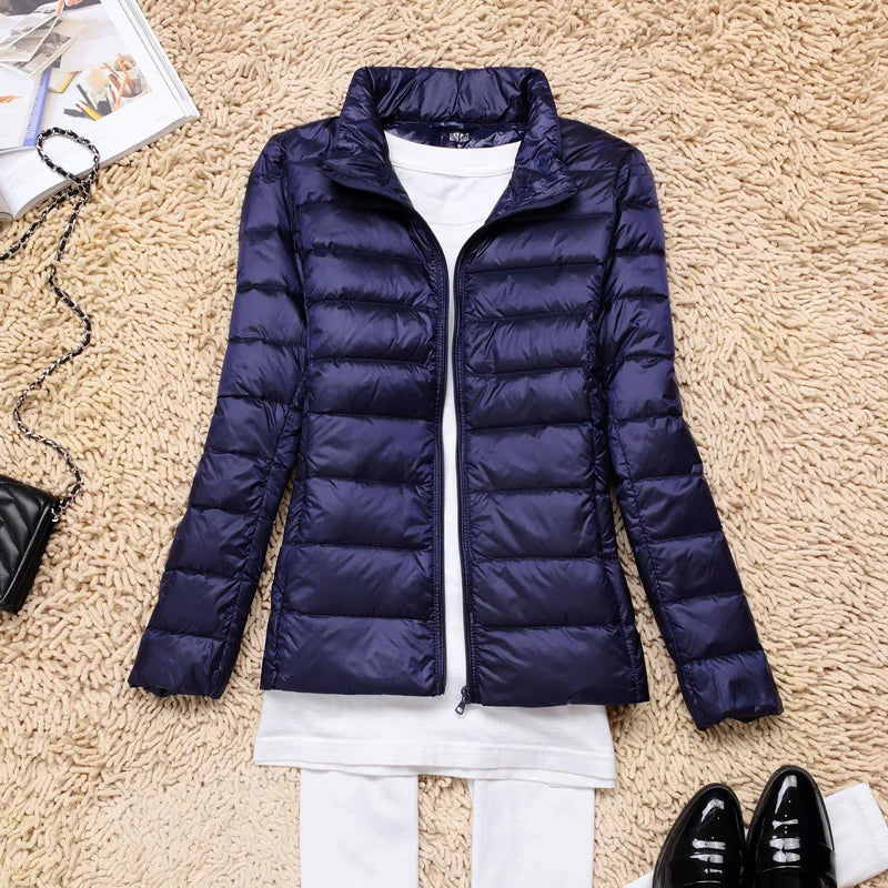 Piumino ultraleggero da donna - cappotto leggero elegante e confortevole