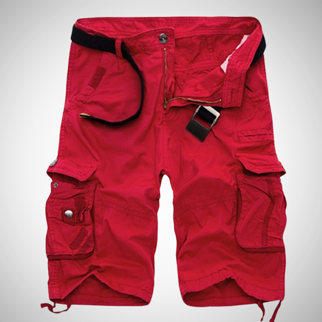 Pantaloncini cargo da uomo – Bermuda multitasche con cintura inclusa