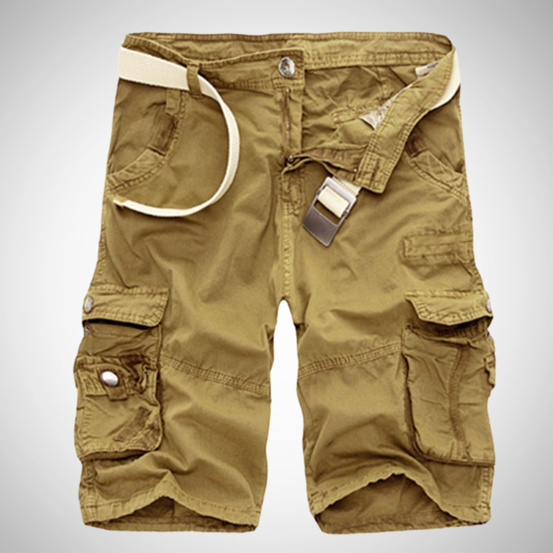 Pantaloncini cargo da uomo – Bermuda multitasche con cintura inclusa