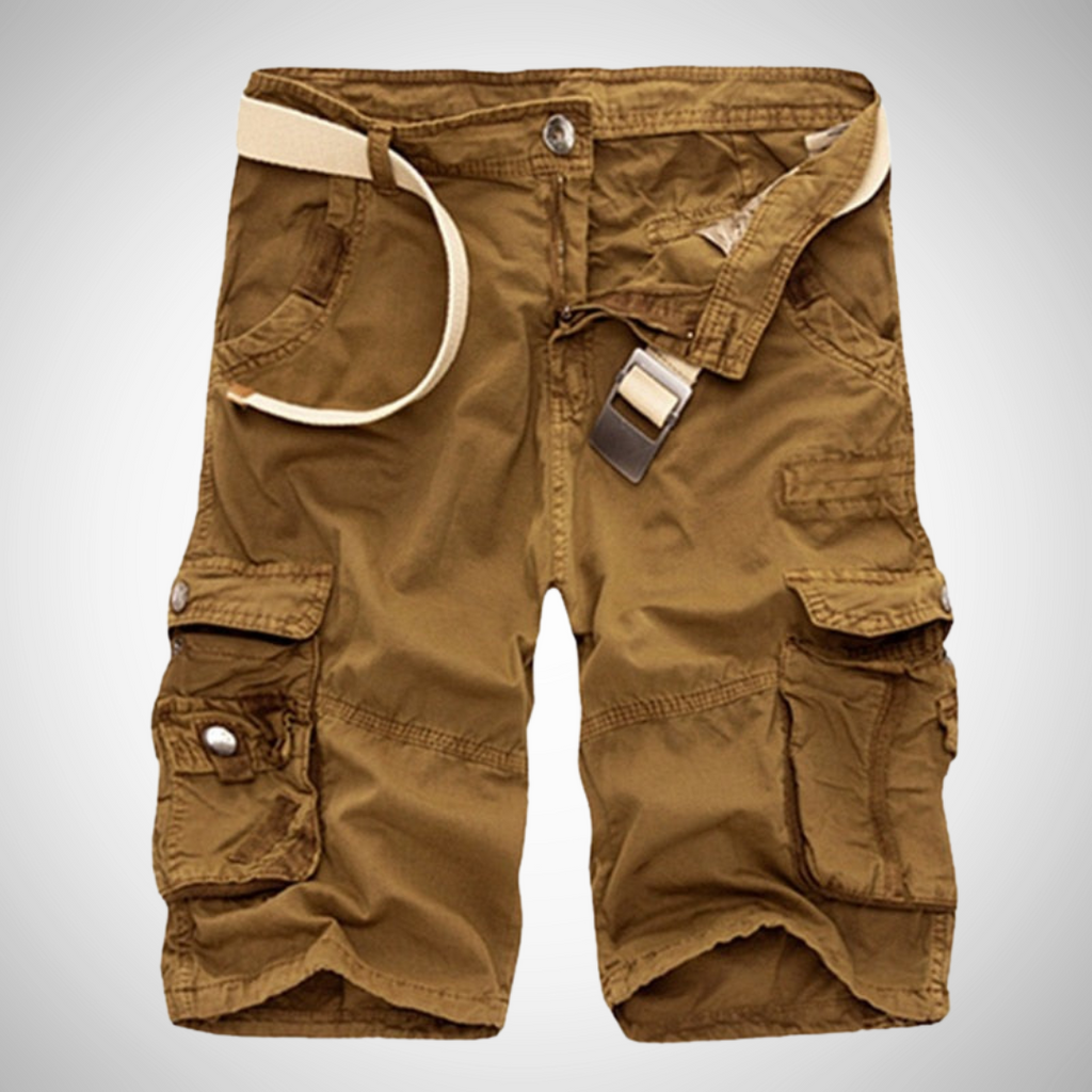 Pantaloncini cargo da uomo – Bermuda multitasche con cintura inclusa