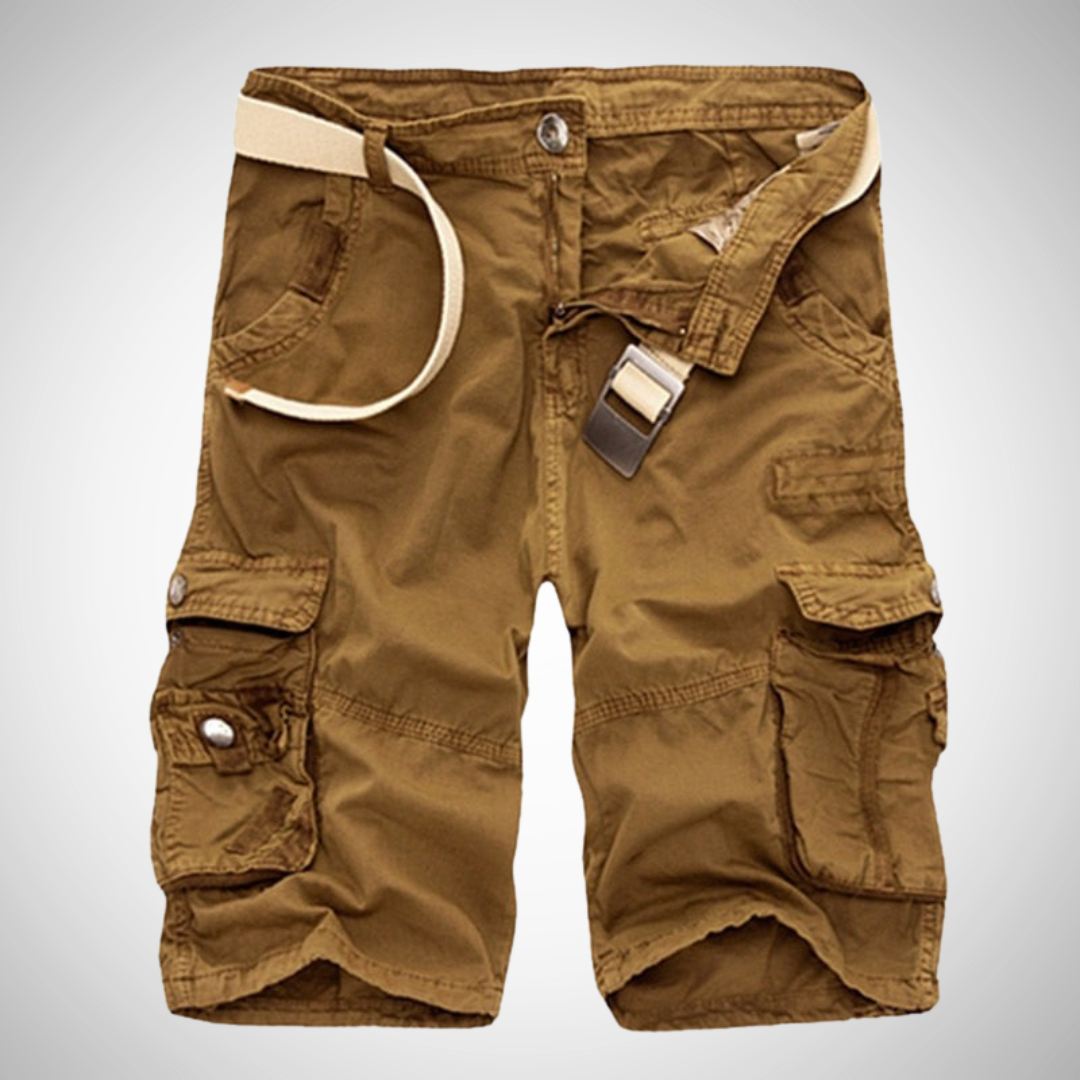 Pantaloncini cargo da uomo – Bermuda multitasche con cintura inclusa