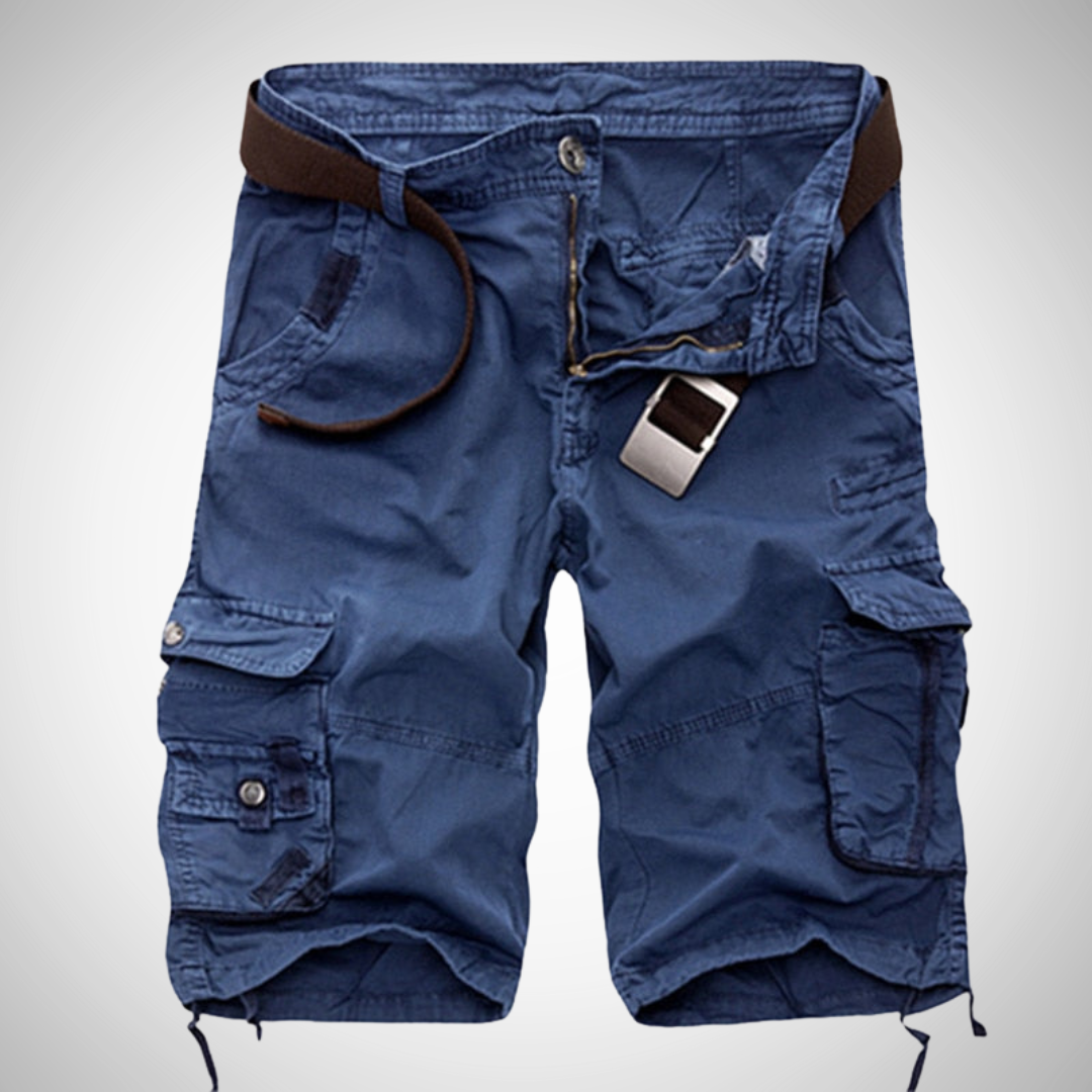 Pantaloncini cargo da uomo – Bermuda multitasche con cintura inclusa