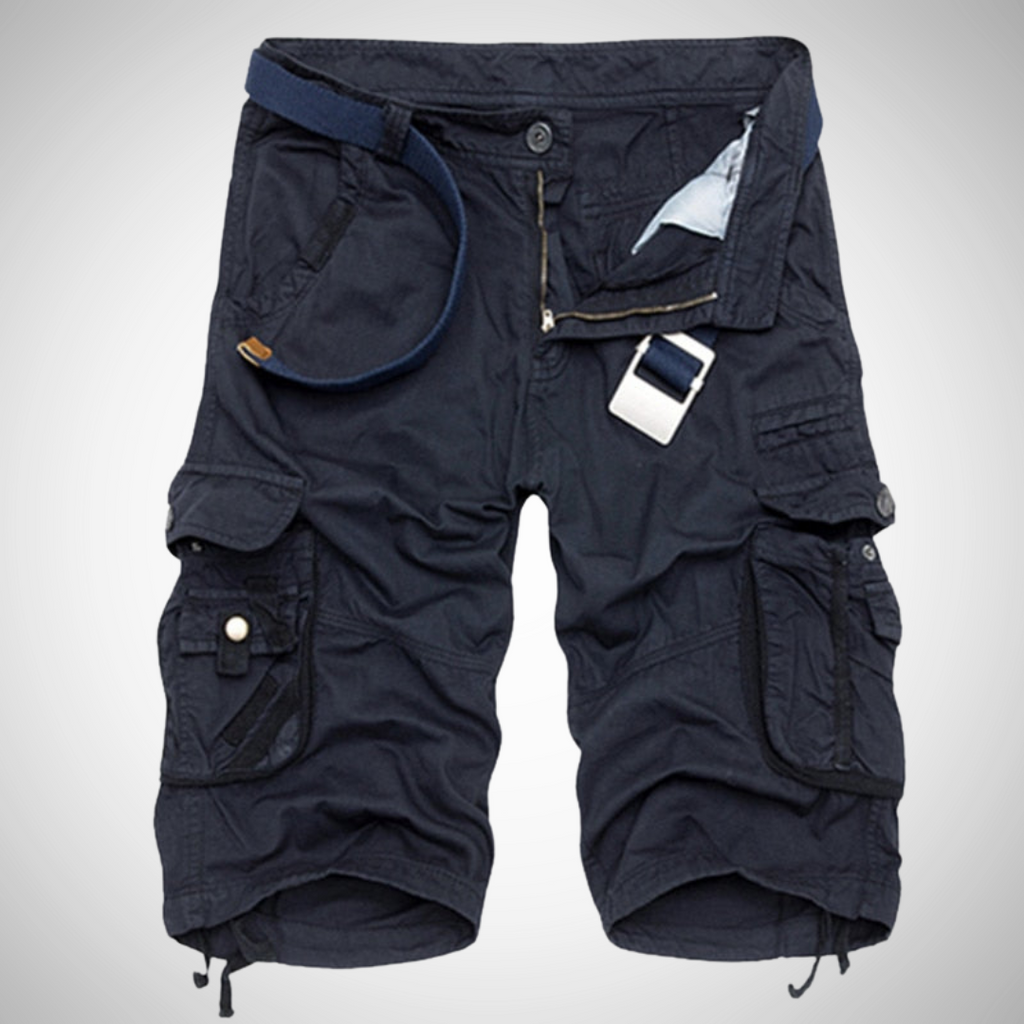 Pantaloncini cargo da uomo – Bermuda multitasche con cintura inclusa