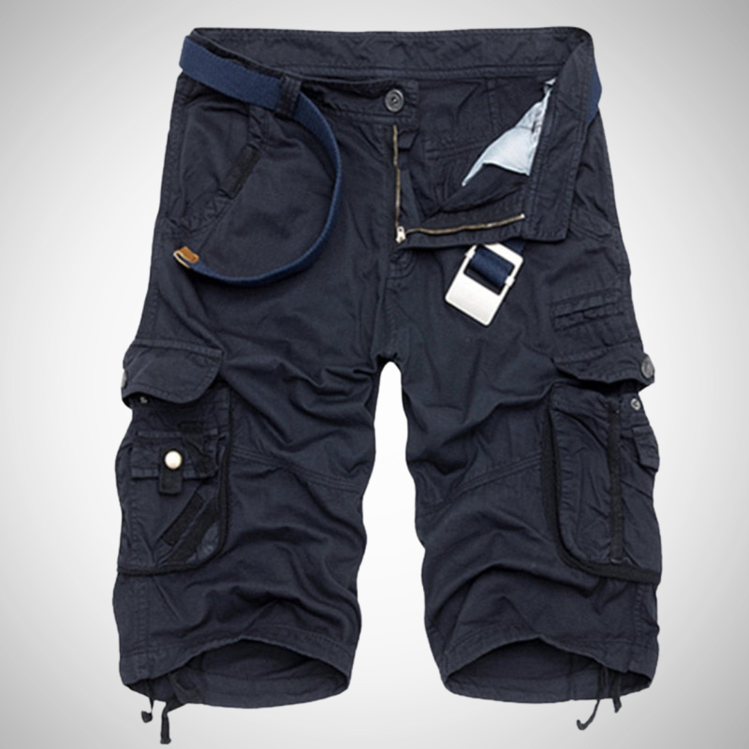 Pantaloncini cargo da uomo – Bermuda multitasche con cintura inclusa
