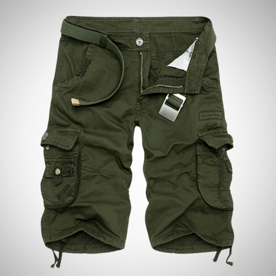 Pantaloncini cargo da uomo – Bermuda multitasche con cintura inclusa