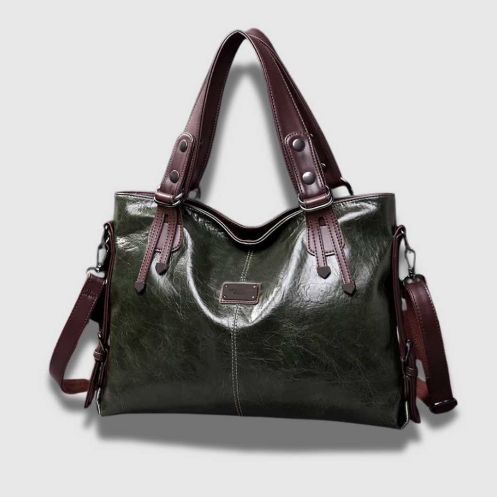 Sofisticata borsa elegante in pelle lucida di prima qualità