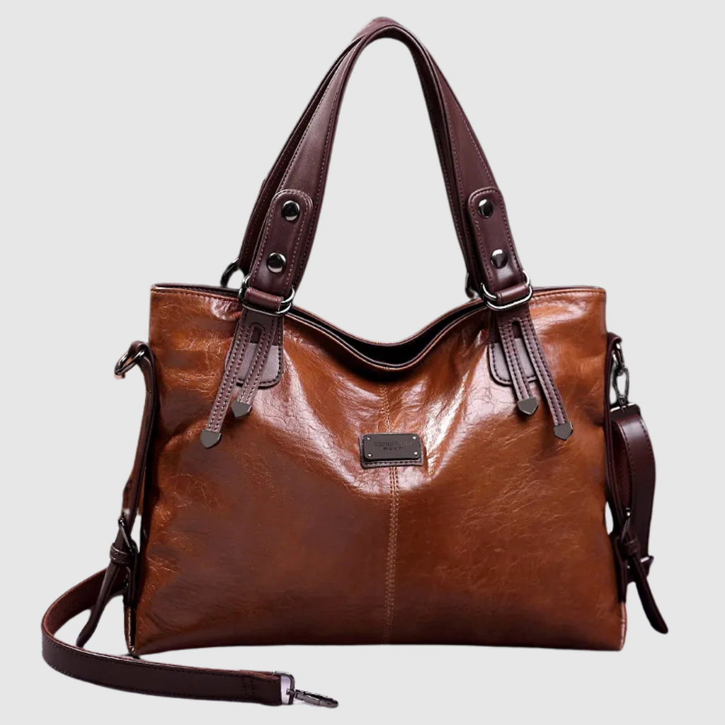 Sofisticata borsa elegante in pelle lucida di prima qualità