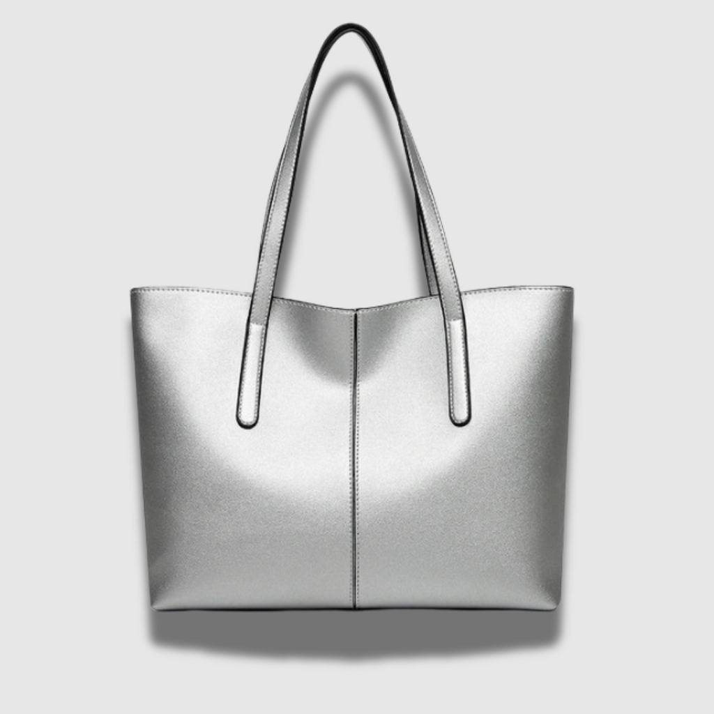 Sofisticata borsa da viaggio elegante in pelle lucida di prima qualità