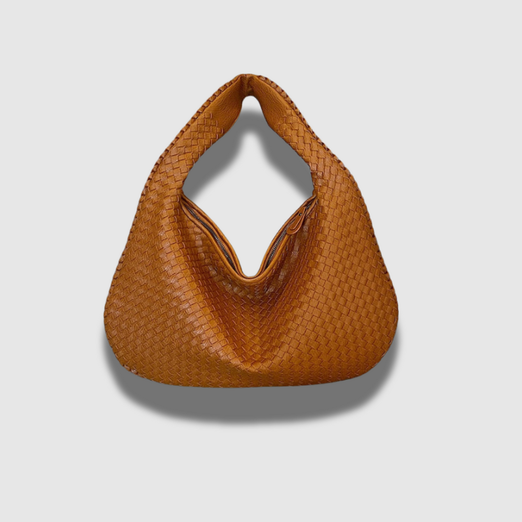 Borsa a tracolla chic in pelle intrecciata senza tempo con finiture di lusso