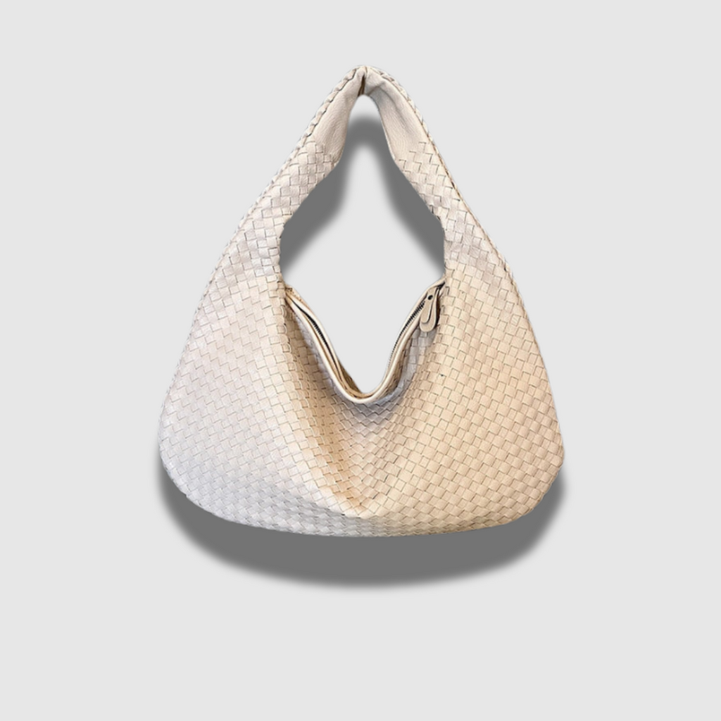 Borsa a tracolla chic in pelle intrecciata senza tempo con finiture di lusso