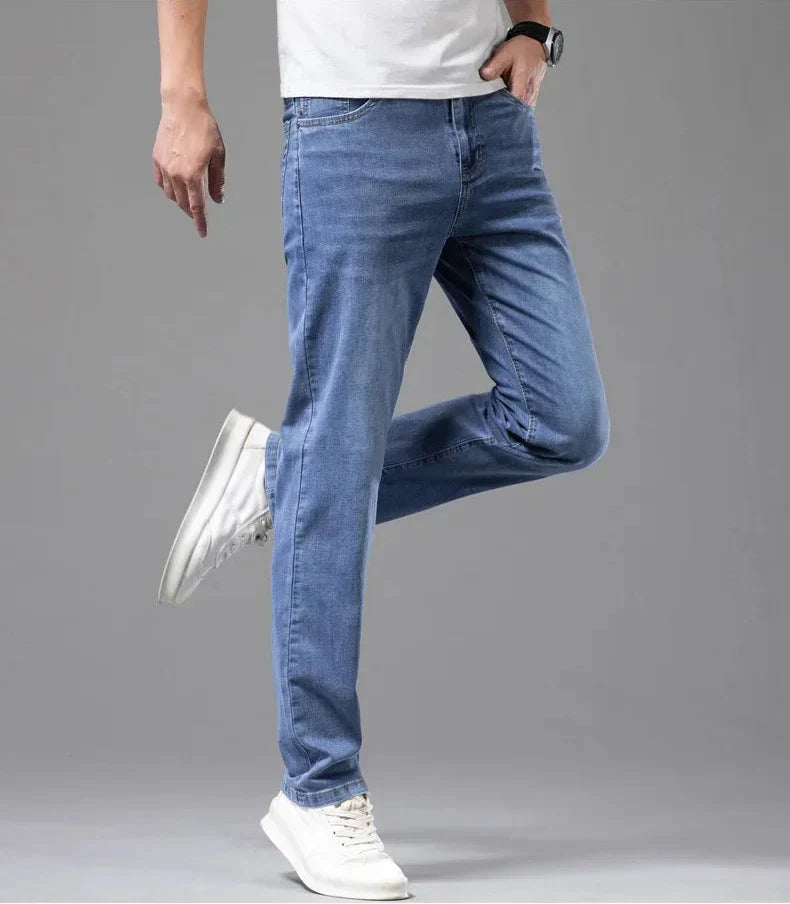 Uomo premium resistenti taglio dritto aderente Jeans – Denim pantaloni