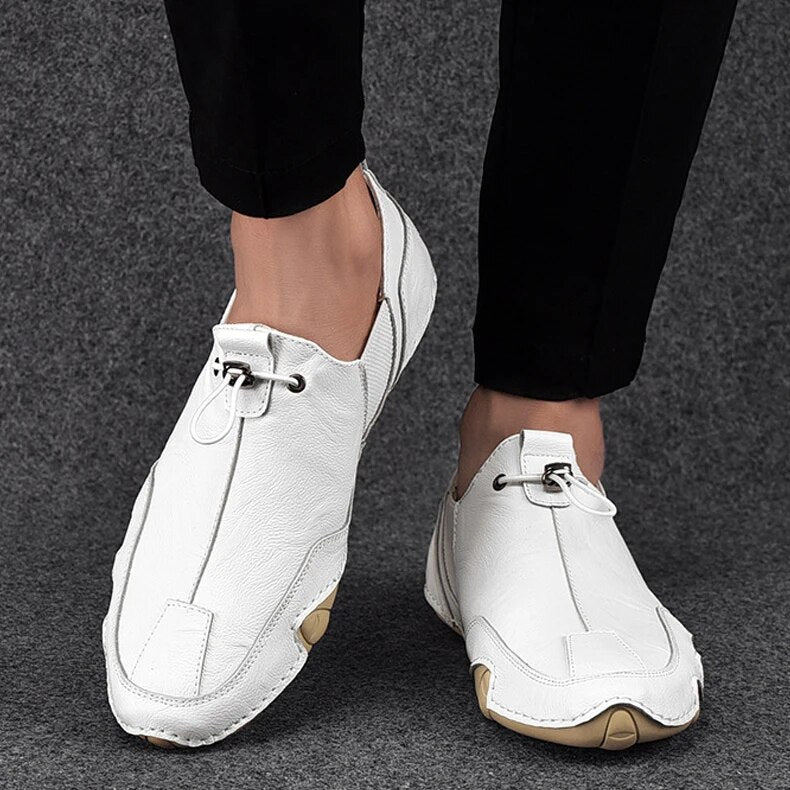 Mocassini Ortopedici in Pelle Premium da Uomo – Scarpe Slip-On Comode e Resistenti per Passeggiate Casual Eleganti