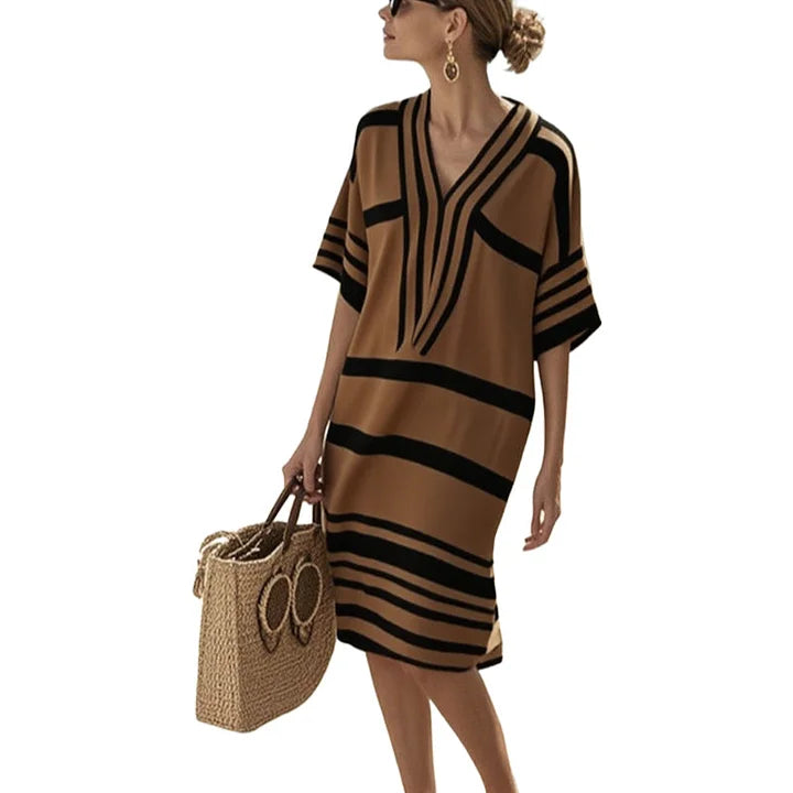 Abito a righe fluente da donna - Eleganza casual