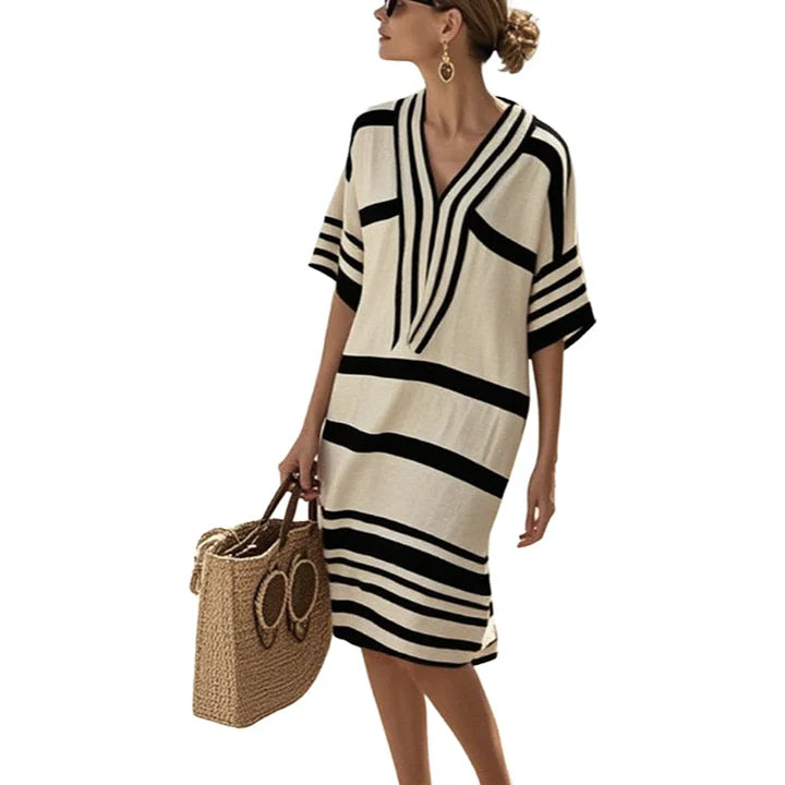 Abito a righe fluente da donna - Eleganza casual