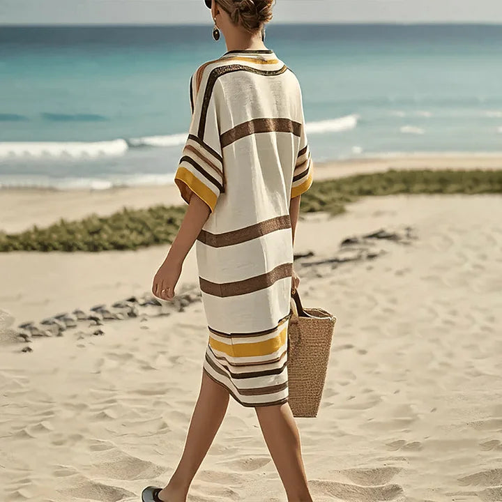 Abito a righe fluente da donna - Eleganza casual