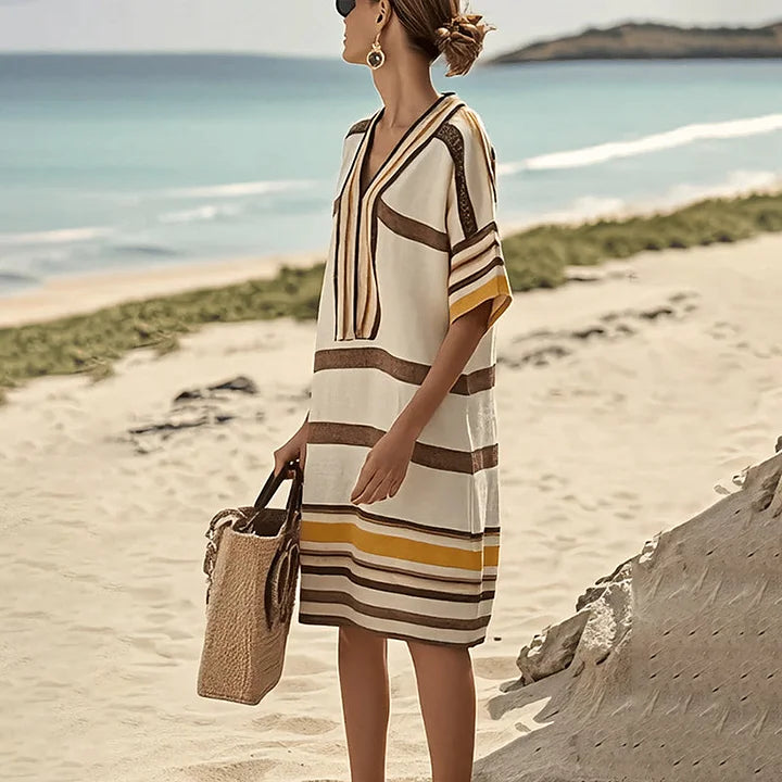 Abito a righe fluente da donna - Eleganza casual