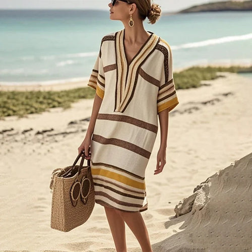 Abito a righe fluente da donna - Eleganza casual