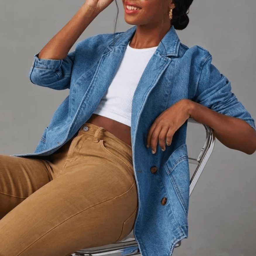 Giacca di jeans casual da donna - Elegante e alla moda