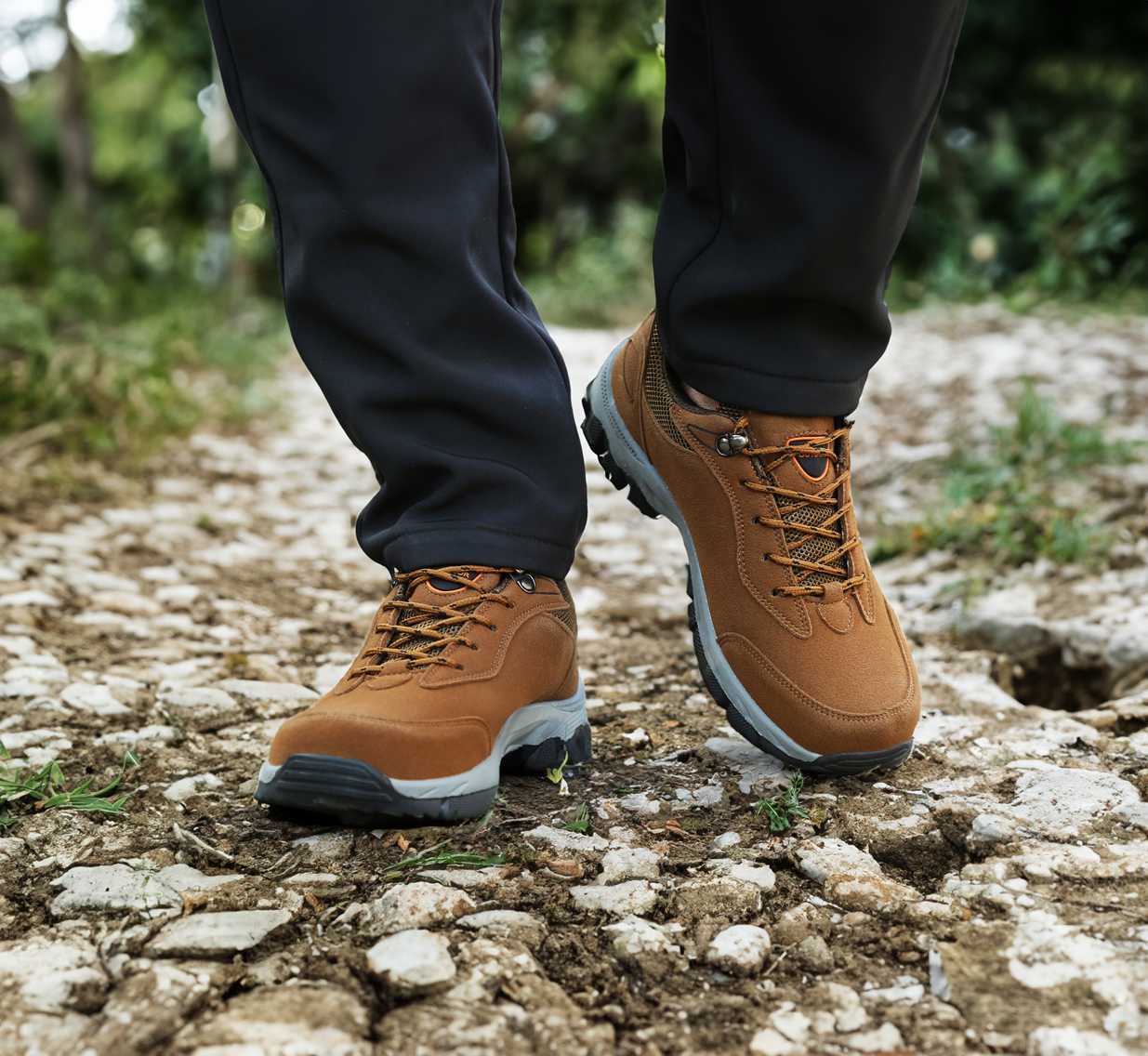 Scarpe ortopediche da trekking e da passeggio da uomo - Comode, antiscivolo, leggere, per uso quotidiano all'aperto, resistenti, con un supporto ottimale