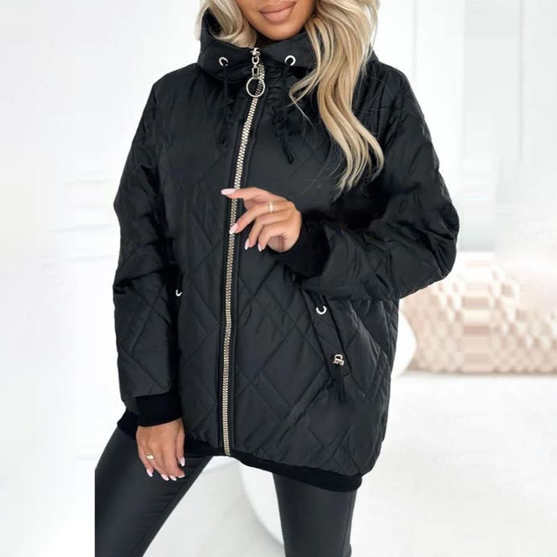 Parka da donna elegante con cappuccio e cerniera - Giacca comoda