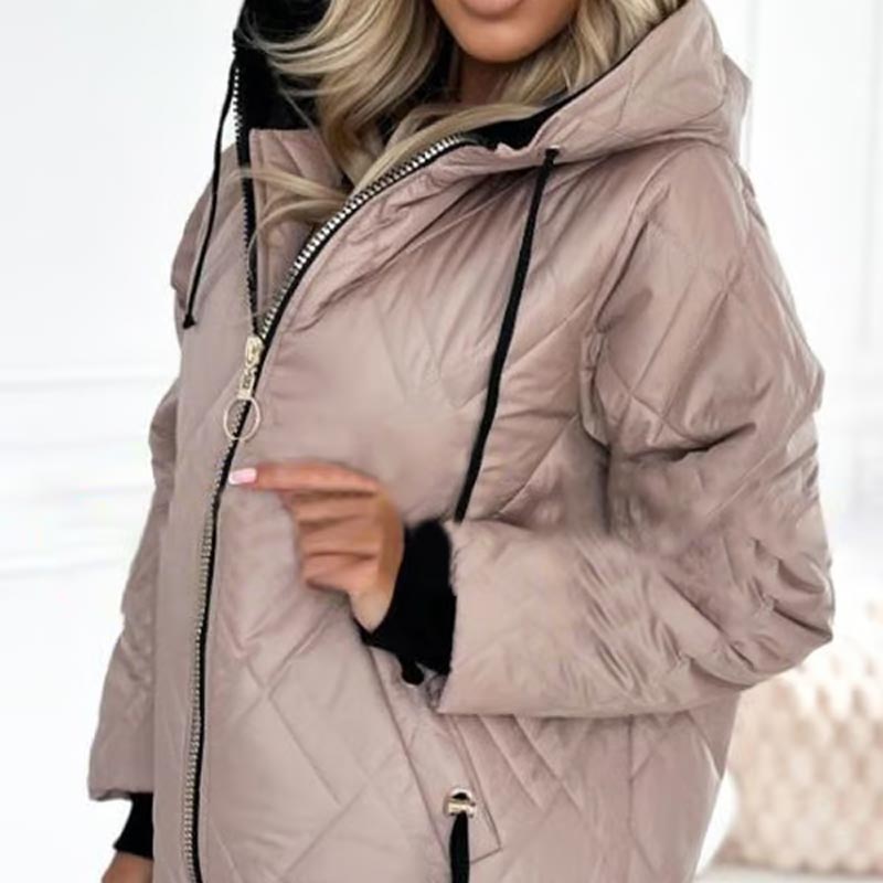 Parka da donna elegante con cappuccio e cerniera - Giacca comoda