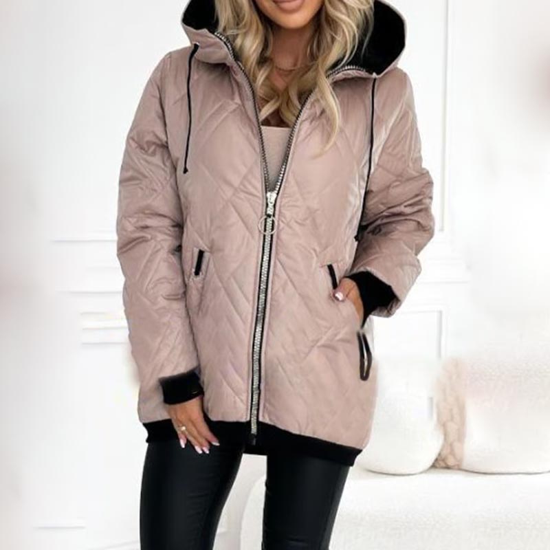 Parka da donna elegante con cappuccio e cerniera - Giacca comoda