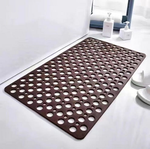 Tappetino doccia antiscivolo antibatterico sicuro - Tappetino da bagno ad asciugatura rapida con presa forte, facile da pulire, design di drenaggio antimuffa