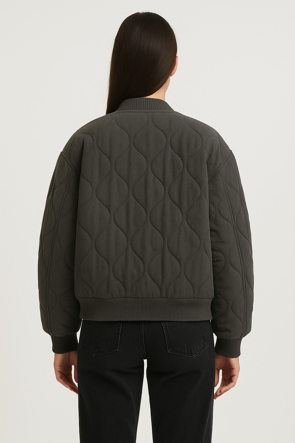 Giubbotto bomber da donna dalla vestibilità comoda – Capospalla oversize di mezza stagione con cerniera