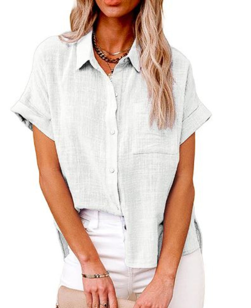 Camicia elegante con bottoni da donna