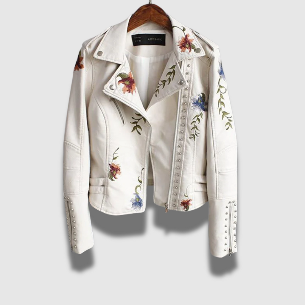 Giacca moda donna Premium con fiori vivaci