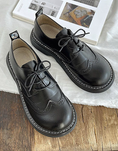 Scarpe Oxford da donna con punta quadrata larga