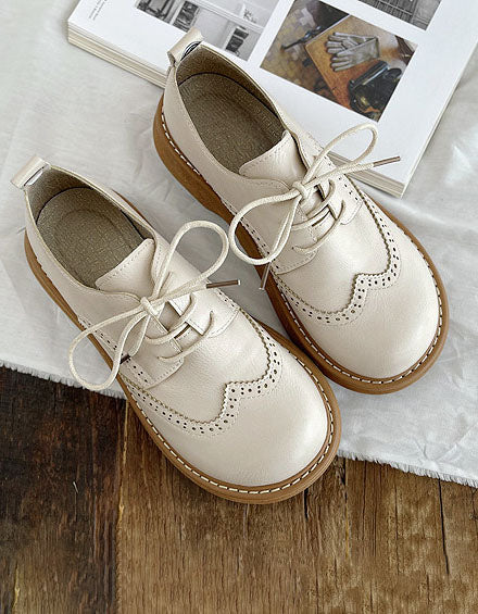 Scarpe Oxford da donna con punta quadrata larga