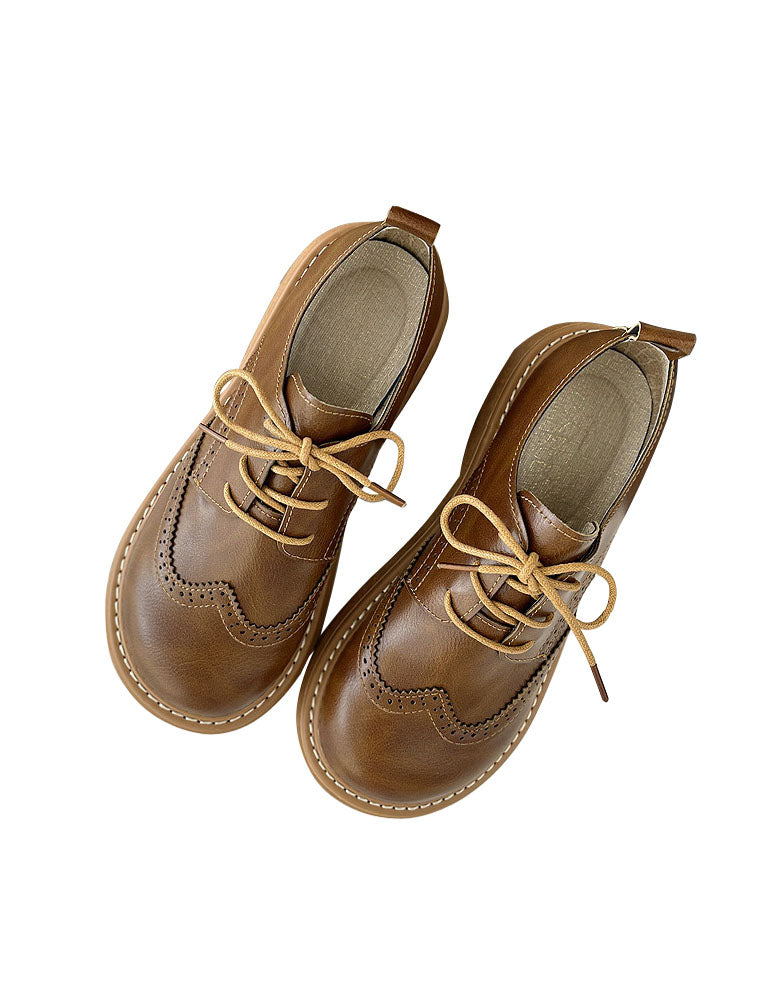 Scarpe Oxford da donna con punta quadrata larga