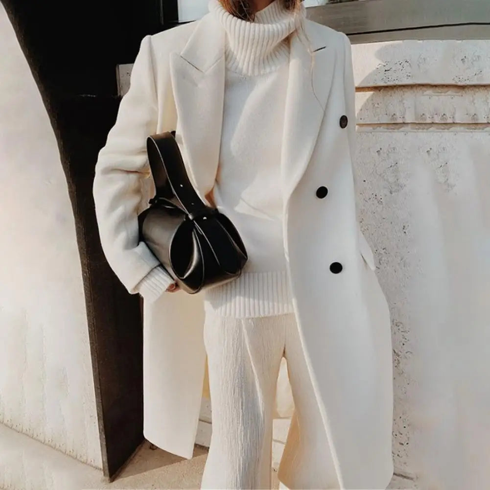Elegante cappotto di lana per donna