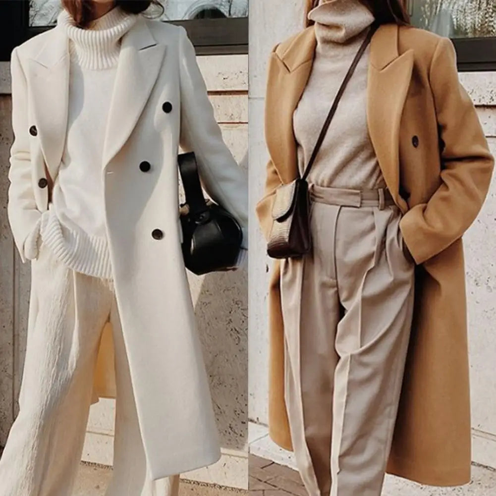 Elegante cappotto di lana per donna