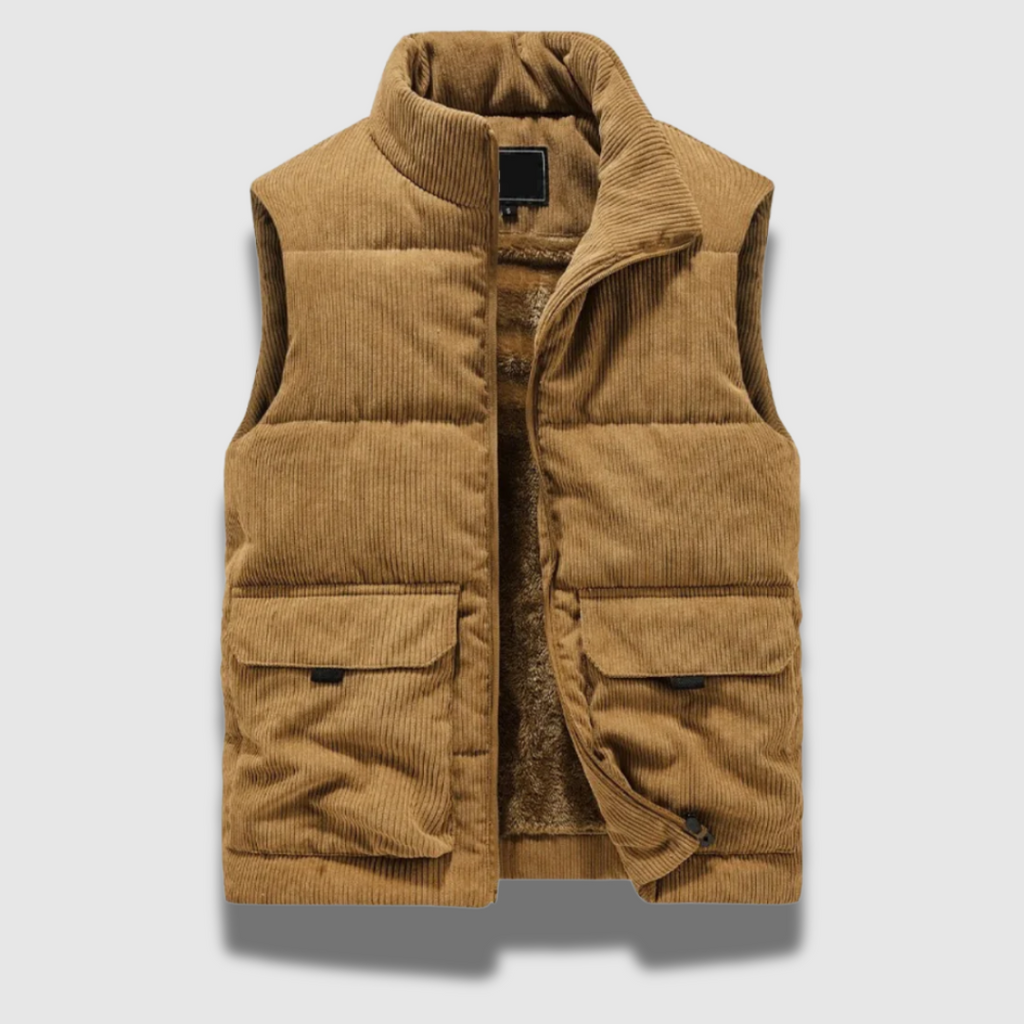 Gilet invernale in velluto a coste Classic Premium da uomo